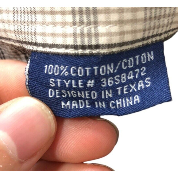 Vintage Panhandle Slim Medium Pearl Snap Shirt Brown Geometric Western Rodeo Men - Picture 7 of 7